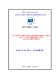 Luận văn Thạc sĩ Kinh tế: Các nhân tố tác động đến thu nhập cá nhân – Hàm ý cho chính sách công – Trường hợp TP.HCM