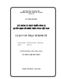 Luận văn Thạc sĩ Kinh tế: Xây dựng và phát triển công cụ quyền chọn cổ phiếu trên thị trường chứng khoán Việt Nam