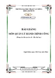 Bài giảng Quản lý hành chính công - ĐH Phạm Văn Đồng