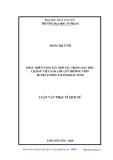 Luận văn Thạc sĩ Lịch sử: Phát triển năng lực hợp tác trong dạy học Lịch sử Việt Nam lớp 12 ở trường THPT huyện Lương Tài tỉnh Bắc Ninh