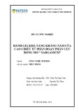 Đồ án tốt nghiệp: Đánh giá khả năng kháng nấm của cao chiết từ phân đoạn phân cực rong mơ “Sargassum”