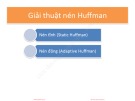 Bài giảng Giải thuật nén Huffman