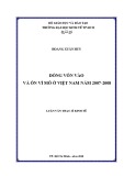 Luận văn Thạc sĩ Kinh tế: Dòng vốn vào và bất ổn vĩ mô ở Việt Nam năm 2007-2008