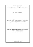 Luận văn Thạc sĩ Quản lý kinh tế: Quản lý chất lượng dịch vụ Bưu chính tại Bưu điện tỉnh Thái Nguyên