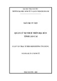 Luận văn Thạc sĩ Quản lý kinh tế: Quản lý nợ thuế trên địa bàn tỉnh Lào Cai