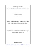 Luận văn Thạc sĩ Quản lý kinh tế: Nâng cao chất lượng cán bộ, công chức cấp xã huyện Tiên Du, tỉnh Bắc Ninh