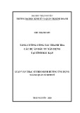 Luận văn Thạc sĩ Quản lý kinh tế: Tăng cường công tác thanh tra dự án đầu tư xây dựng tỉnh Bắc Kạn