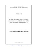 Luận văn Thạc sĩ Khoa học giáo dục: Quản lí hoạt động tư vấn giáo dục cho học sinh ở các trường phổ thông dân tộc nội trú tỉnh Thái Nguyên