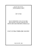 Luận văn Thạc sĩ Khoa học giáo dục: Quản lý bồi dưỡng năng lực dạy học môn giáo dục công dân cho giáo viên trường trung học phổ thông tỉnh Bắc Kạn