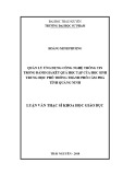 Luận văn Thạc sĩ Khoa học giáo dục: Quản lý ứng dụng công nghệ thông tin trong đánh giá kết quả học tập của học sinh trung học phổ thông thành phố Cẩm Phả tỉnh Quảng Ninh