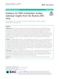 Guidance for DNA methylation studies: statistical insights from the Illumina EPIC array