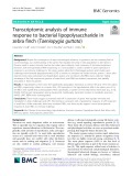 Transcriptomic analysis of immune response to bacterial lipopolysaccharide in zebra finch (Taeniopygia guttata)