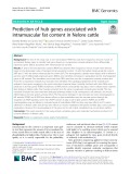 Prediction of hub genes associated with intramuscular fat content in Nelore cattle