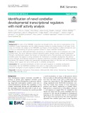 Identification of novel cerebellar developmental transcriptional regulators with motif activity analysis