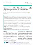 Genome-wide profiling of the alternative splicing provides insights into development in Plutella xylostella