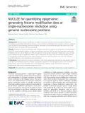 NUCLIZE for quantifying epigenome: Generating histone modification data at single-nucleosome resolution using genuine nucleosome positions