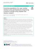 Screening populations for copy number variation using genotyping-by-sequencing: a proof of concept using soybean fast neutron mutants