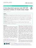 A time-dependent genome-wide SNP-SNP interaction analysis of chicken body weight