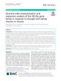 Genome-wide characterization and expression analysis of the HD-Zip gene family in response to drought and salinity stresses in sesame