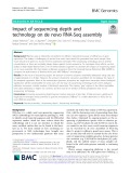 Impact of sequencing depth and technology on de novo RNA-Seq assembly