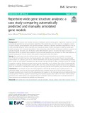 Repertoire-wide gene structure analyses: A case study comparing automatically predicted and manually annotated gene models