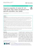 Sequence properties of certain GC rich avian genes, their origins and absence from genome assemblies: Case studies