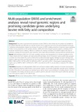 Multi-population GWAS and enrichment analyses reveal novel genomic regions and promising candidate genes underlying bovine milk fatty acid composition
