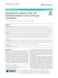 Metagenomic analysis of bile salt biotransformation in the human gut microbiome