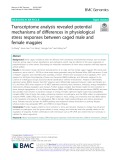 Transcriptome analysis revealed potential mechanisms of differences in physiological stress responses between caged male and female magpies