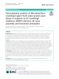 Transcriptomic analysis of Macrobrachium rosenbergii (giant fresh water prawn) postlarvae in response to M. rosenbergii nodavirus (MrNV) infection: De novo assembly and functional annotation