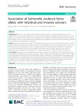 Association of Salmonella virulence factor alleles with intestinal and invasive serovars