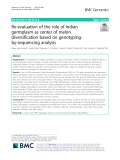 Re-evaluation of the role of Indian germplasm as center of melon diversification based on genotypingby-sequencing analysis