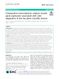 Comparative transcriptomic analysis reveals gene expression associated with cold adaptation in the tea plant Camellia sinensis