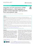 Integration of CLIP experiments of RNAbinding proteins: A novel approach to predict context-dependent splicing factors from transcriptomic data