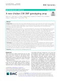 A new chicken 55K SNP genotyping array