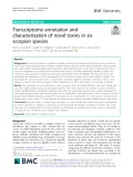 Transcriptome annotation and characterization of novel toxins in six scorpion species