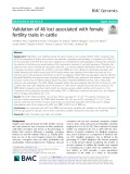 Validation of 46 loci associated with female fertility traits in cattle