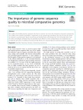 The importance of genome sequence quality to microbial comparative genomics