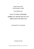 Luận văn Thạc sĩ Sinh học: Nghiên cứu chuyển gen gus vào giống ngô LVN 99 Việt Nam