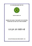 Luận án Tiến sĩ Kinh tế phát triển: Nghiên cứu quản lý nhà nước về thị trường thuốc bảo vệ thực vật ở tỉnh Thái Bình