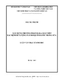 Luận văn Thạc sĩ Sinh học: Xây dựng phương pháp ELISA gián tiếp xác định dư lượng fluoroquinolone trong sữa