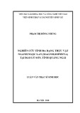 Luận văn Thạc sĩ Sinh học: Nghiên cứu tính đa dạng thực vật ngành Ngọc lan (Magnoliophyta) tại đảo Lý Sơn, tỉnh Quảng Ngãi