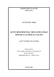 Luận văn Thạc sĩ Luật học: Quyết định hình phạt trong đồng phạm theo quy định tại Bộ luật hình sự năm 2015