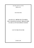 Luận văn Thạc sĩ Luật học: Nguyên tắc “Chế độ xét xử sơ thẩm, phúc thẩm được bảo đảm” theo quy định của Bộ luật tố tụng hình sự năm 2015