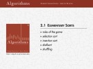 Lecture Algorithms - Chapter 2.1: Elementary Sorts