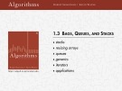 Lecture Algorithms - Chapter 1.3: Bags, queues, and stacks