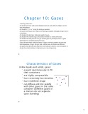 Lecture General Chemistry 1 - Chapter 10: Gases