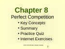Lecture Microeconomics - Chapter 8: Perfect Competition