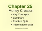 Lecture Microeconomics - Chapter 25: Money Creation