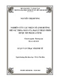 Luận văn Thạc sĩ Kinh tế: Nghiên cứu các nhân tố ảnh hưởng đến sự thỏa mãn của đại lý phân phối dược mỹ phẩm Avène